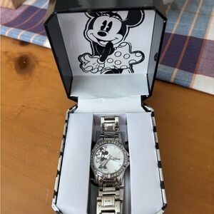 Disney Minnie Mouse Silver-Tone Bracelet Watch